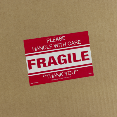 Fragile Please Handle with Care Labels - Die Cut
 - 18112 - 3x5x5 Fragile HWC Thank You.png